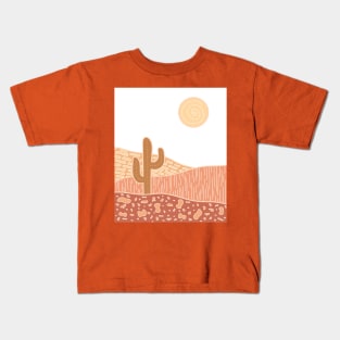 Abstract desert landscape - Brown Version Kids T-Shirt